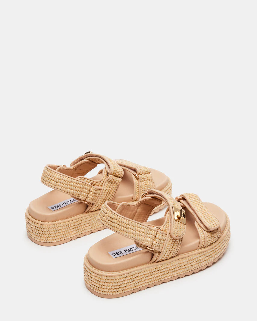 Bigmona Natural Raffia Platform Sandal