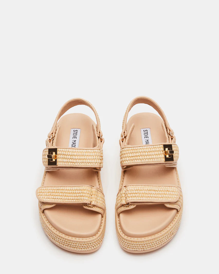 Bigmona Natural Raffia Platform Sandal