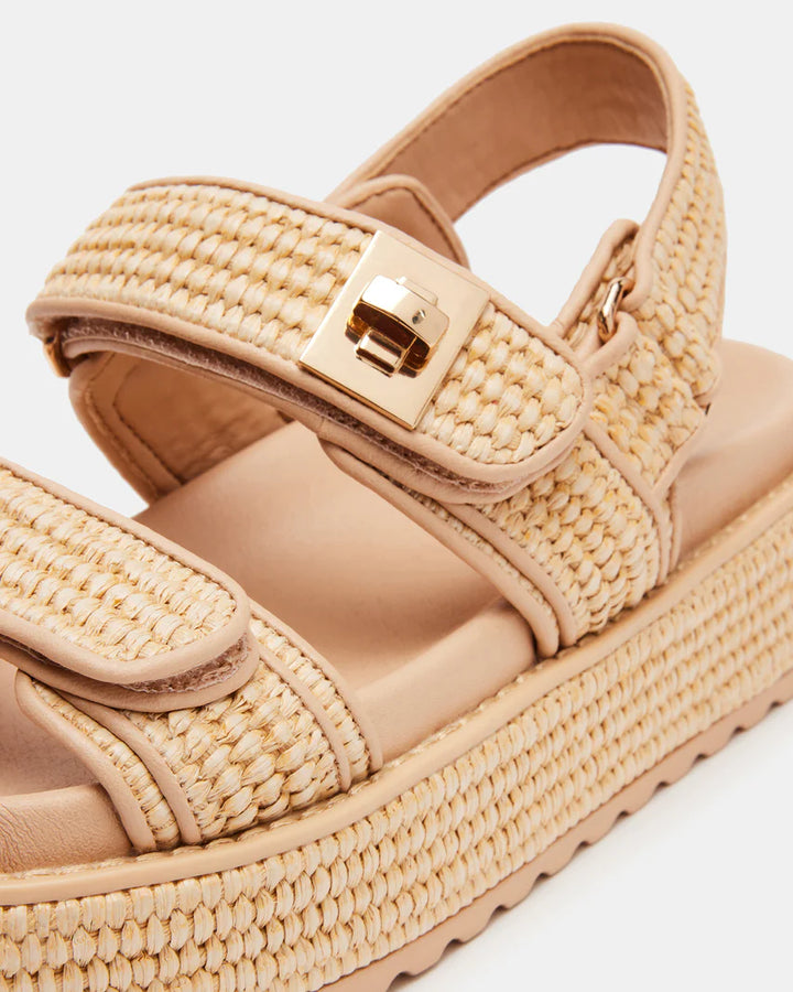 Bigmona Natural Raffia Platform Sandal