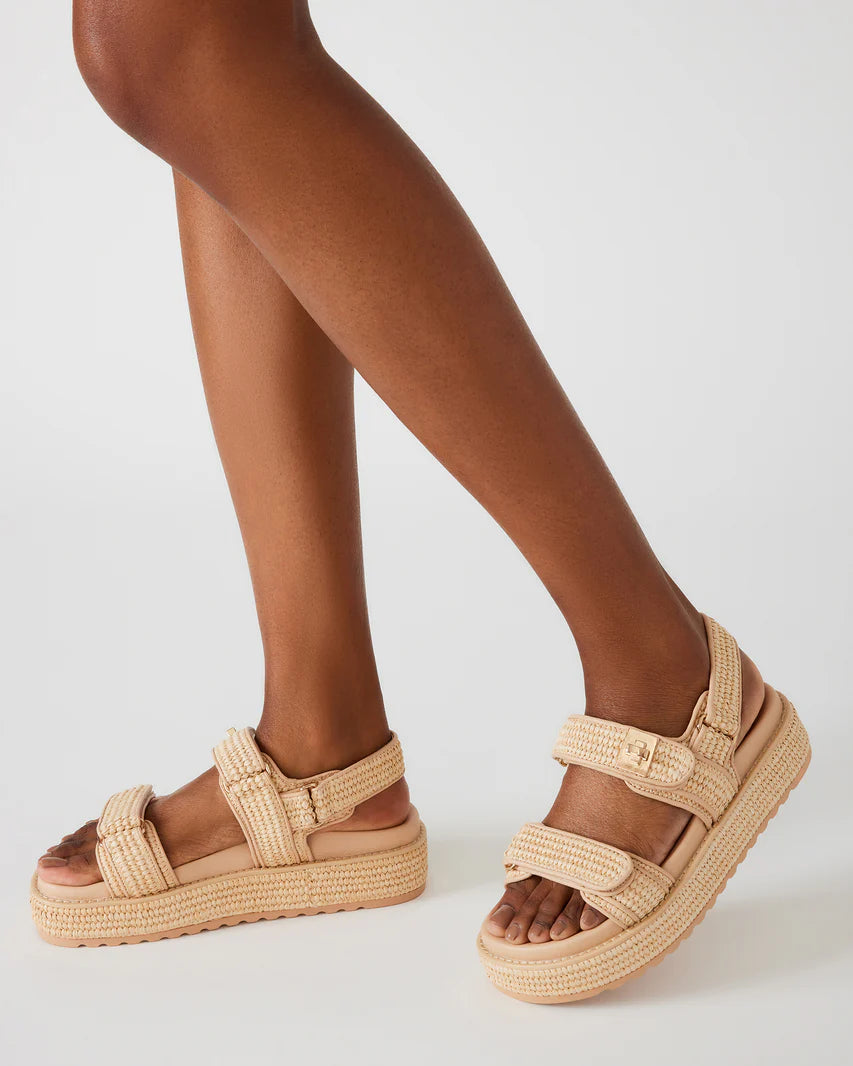 Bigmona Natural Raffia Platform Sandal