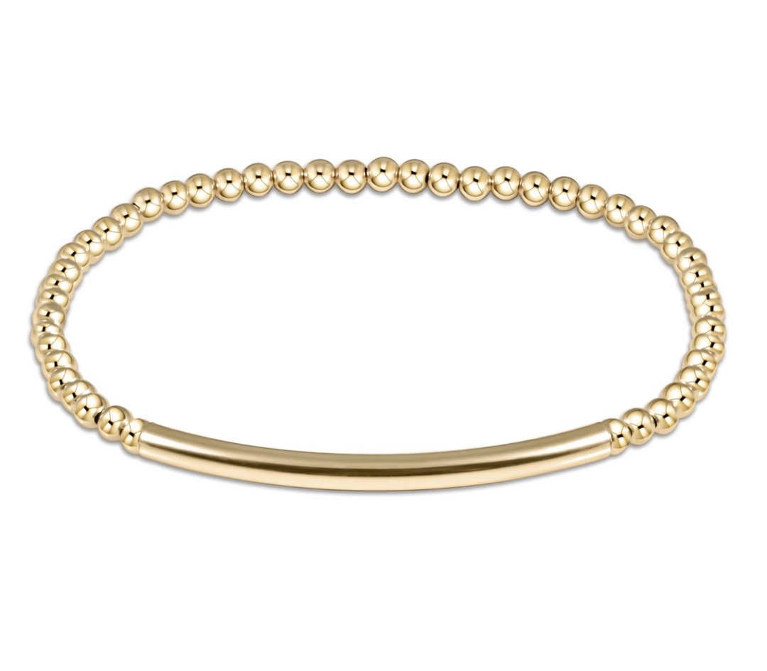 Extends Classic Gold 3mm Bracelet, Bliss Bar Smooth