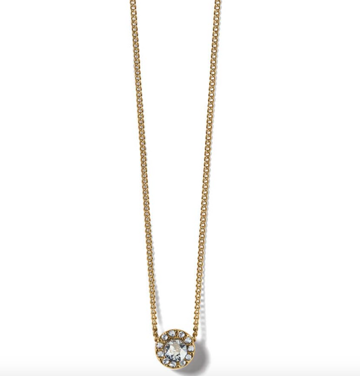 Illumina Mini Solitaire Necklace, Gold