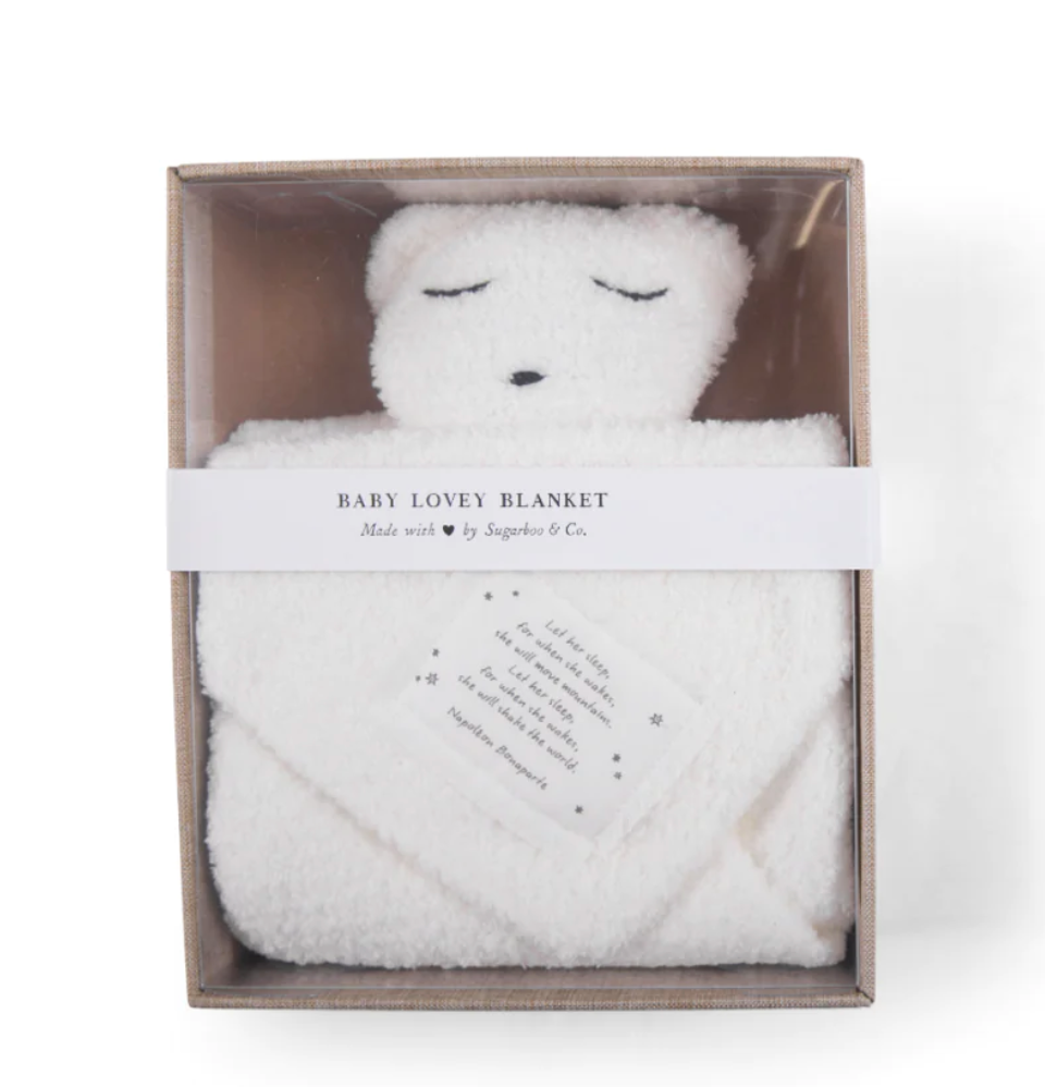 Let Her Sleep Bear Baby Lovey Blanket