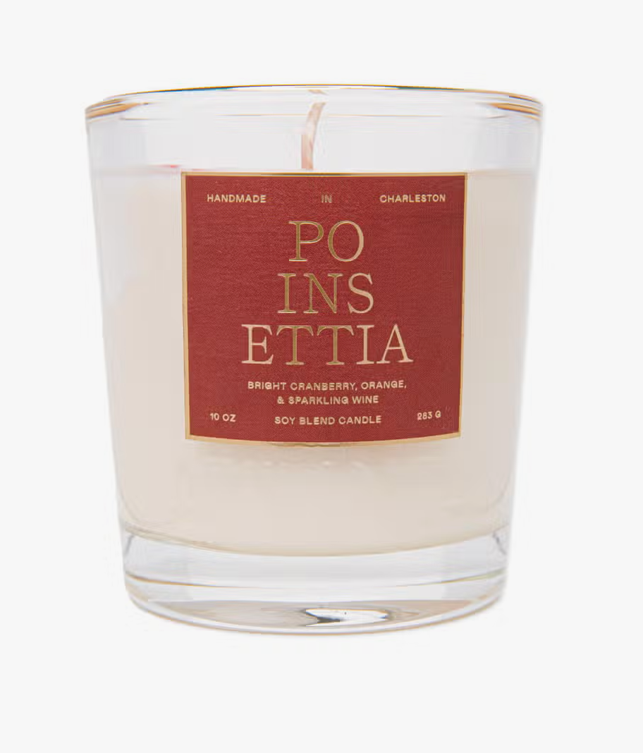 Poinsettia Candle, 10oz