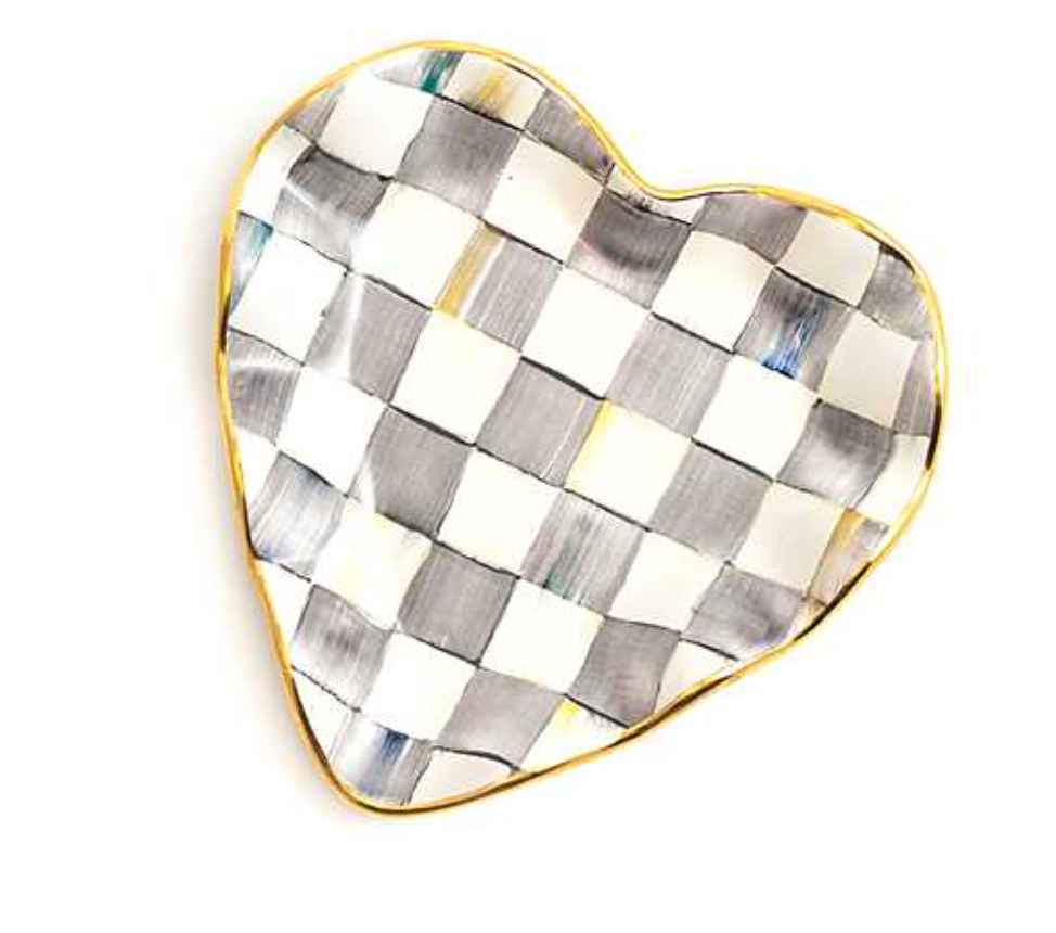 Sterling Check Heart Plate