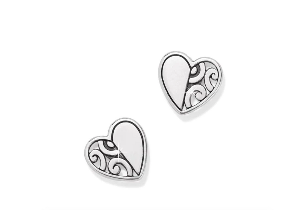 Deco Heart Mini Post Earrings