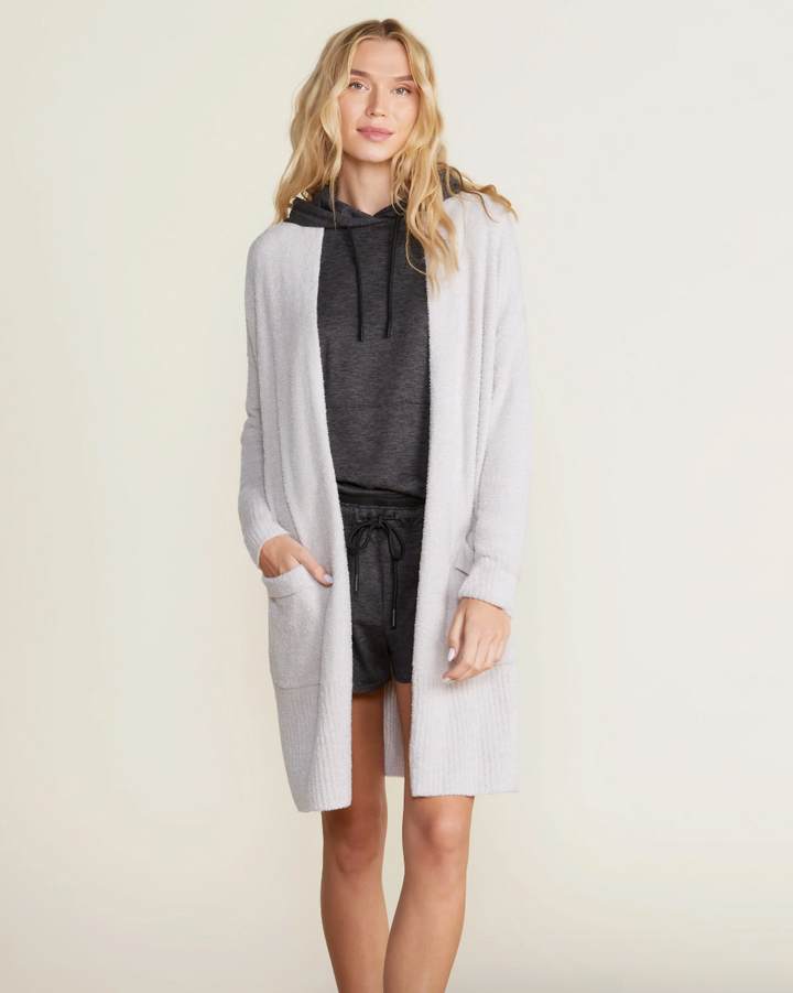 CozyChic Lite® Long Cardigan, Silver