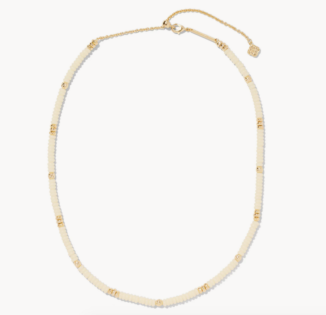 Deliah Gold Strand Necklace, Ivory MOP