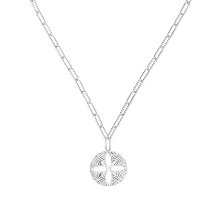 Sea Breeze Pendant Necklace, Silver