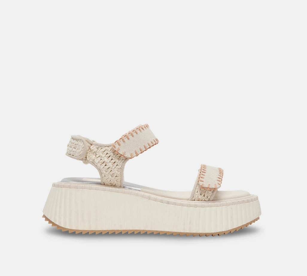 Debra Sandals, Ivory Suede