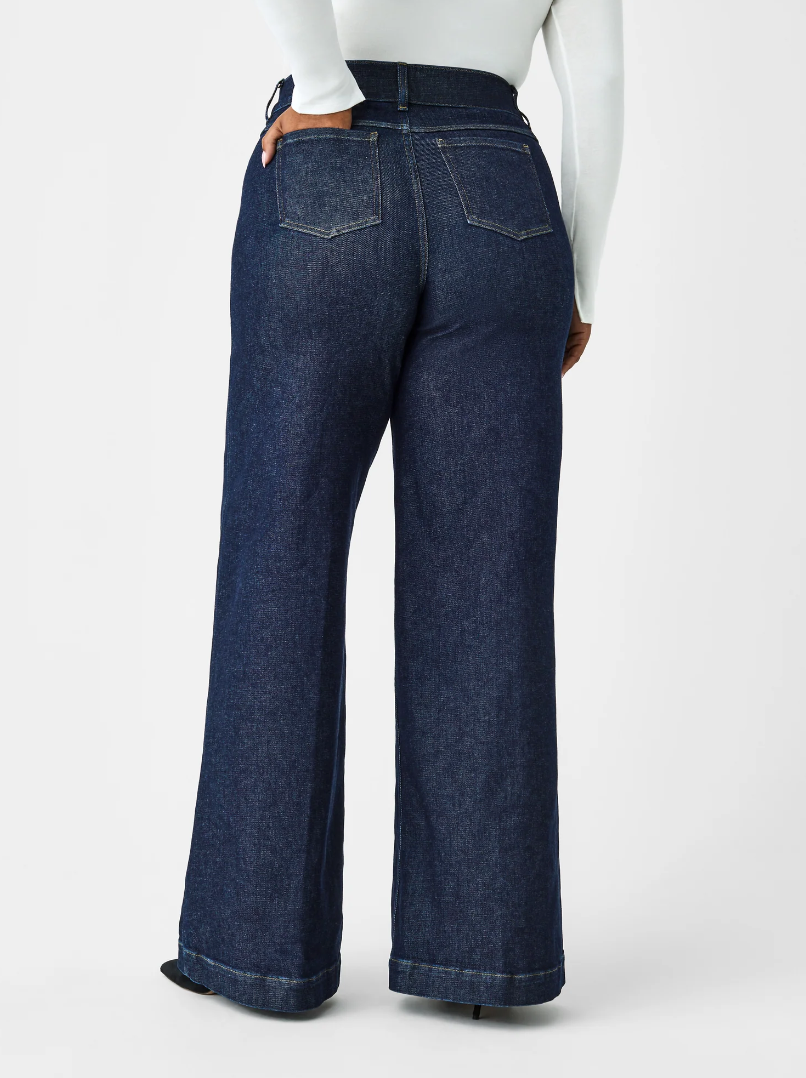 Wide Leg Jeans, Raw Indigo