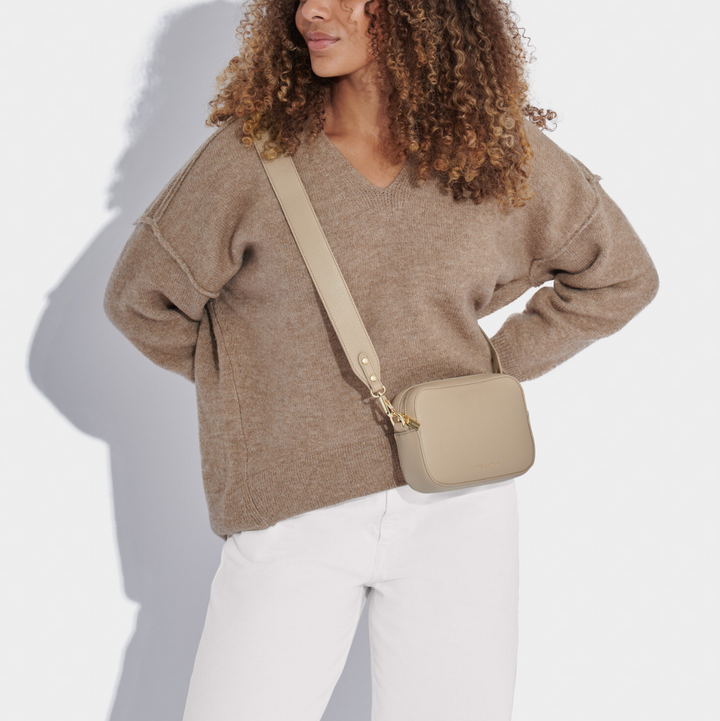 Zana Mini Crossbody Bag, Light Taupe