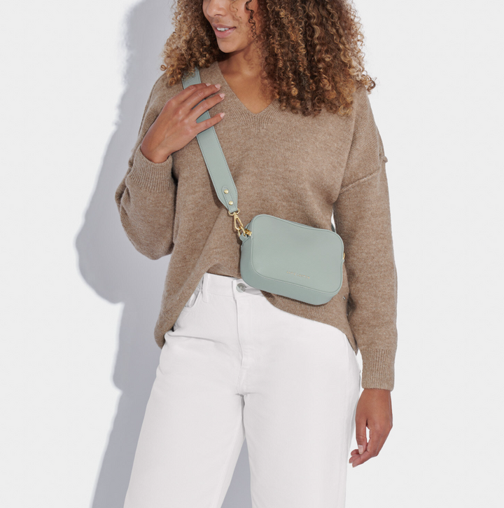 Zana Mini Crossbody Bag, Duck Egg Blue