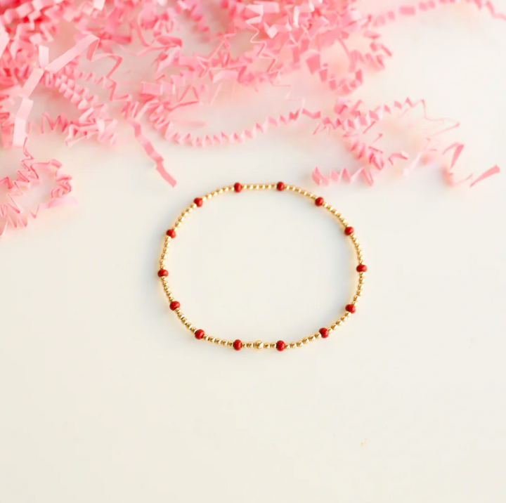 Maroon Dainty Poppi Bracelet