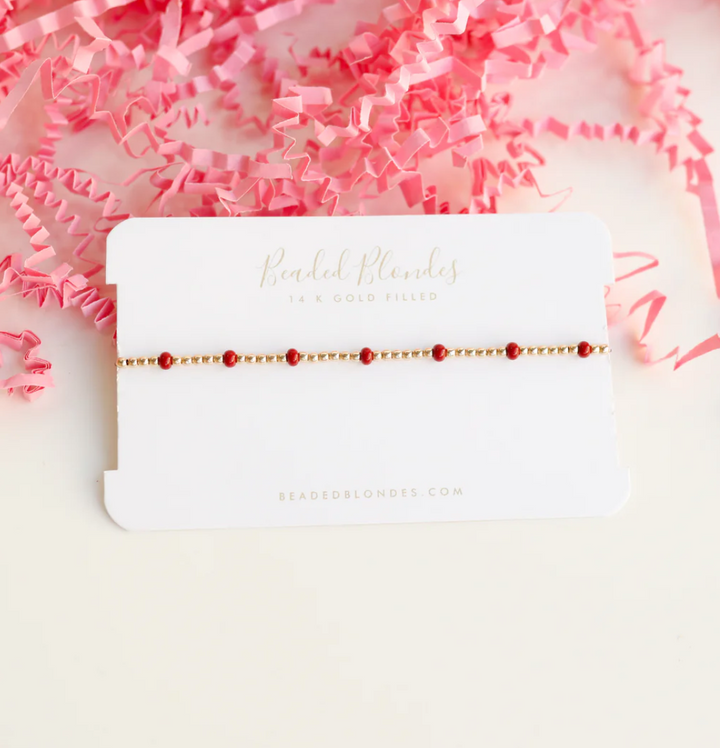 Maroon Dainty Poppi Bracelet