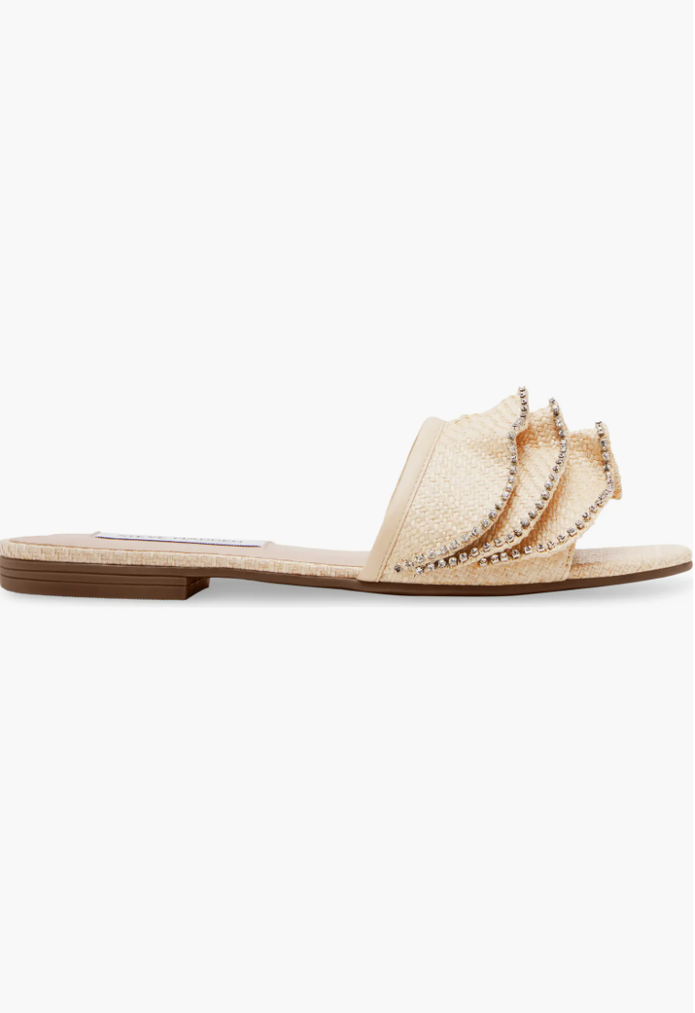 Lilou Crystal Sandal, Raffia