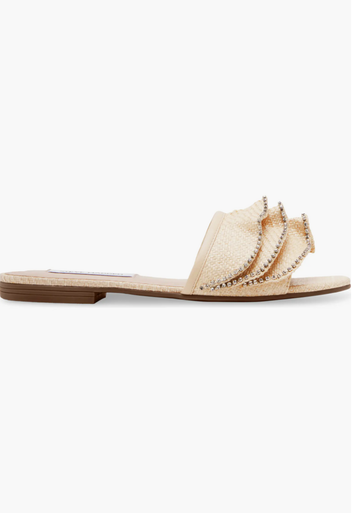 Lilou Crystal Sandal, Raffia