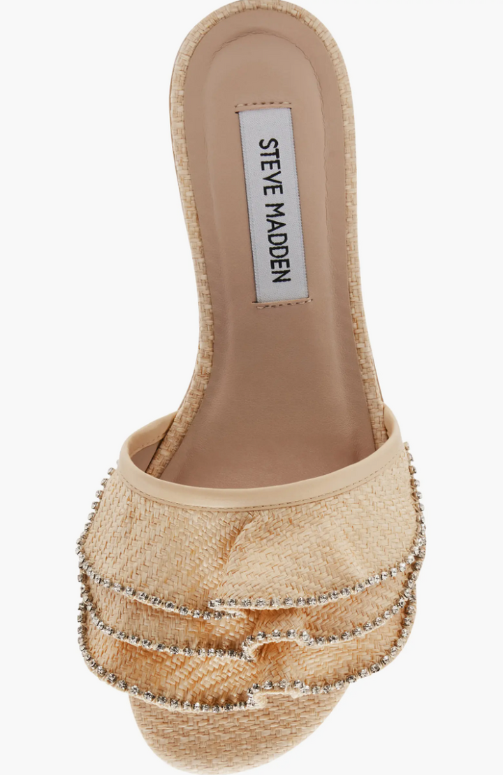 Lilou Crystal Sandal, Raffia