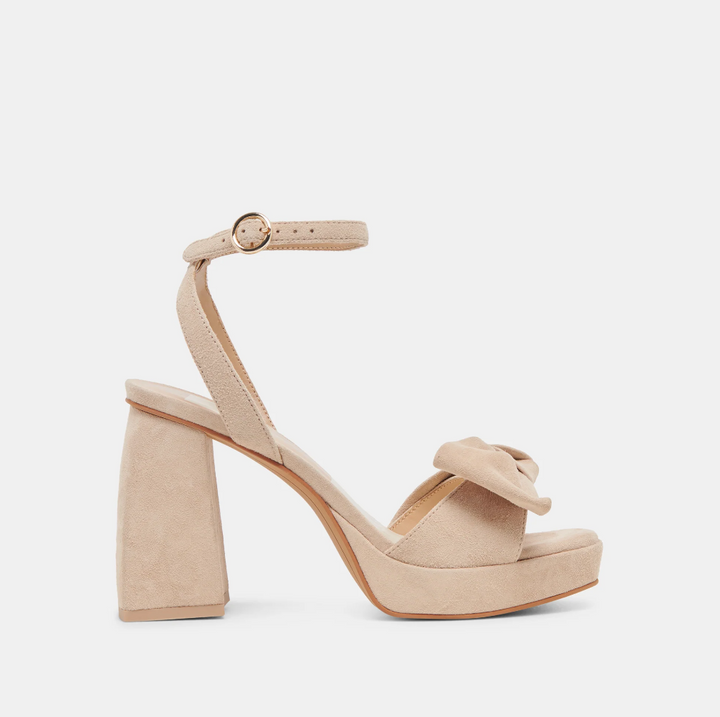 Pacie Heels, Camel Suede