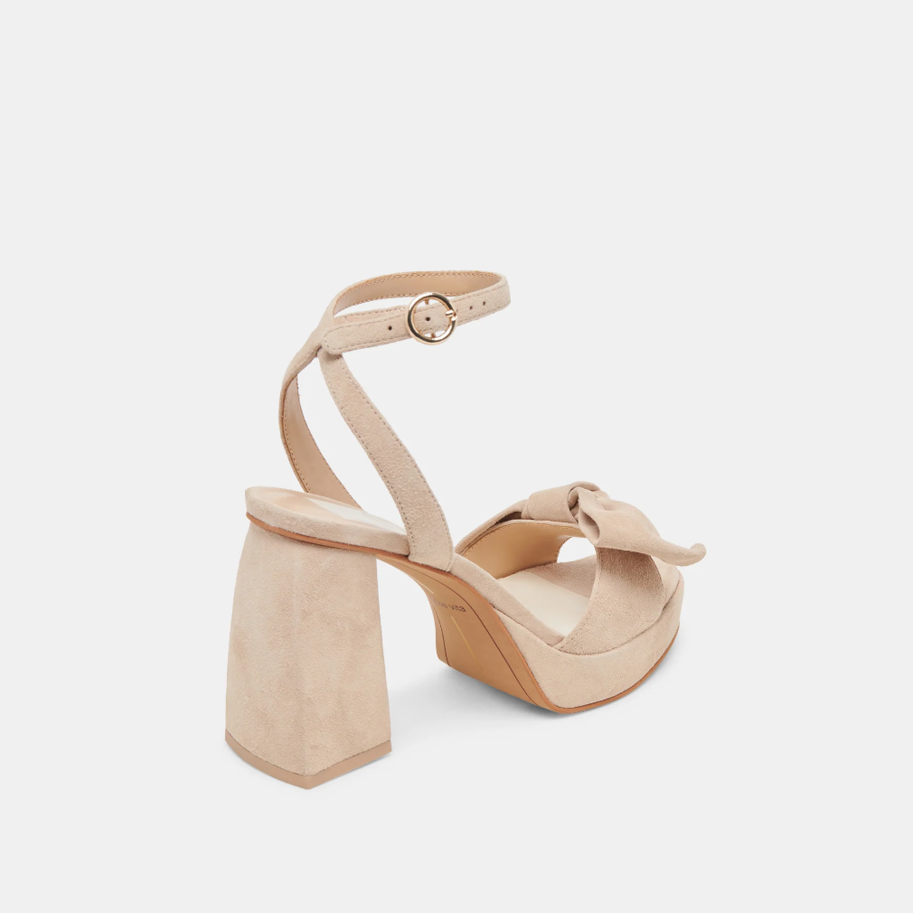 Pacie Heels, Camel Suede