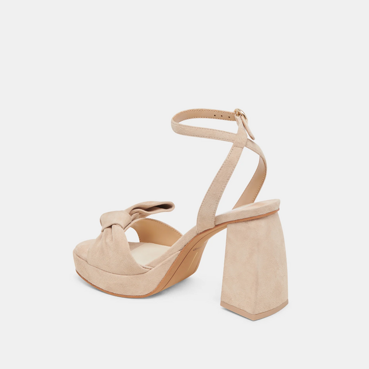 Pacie Heels, Camel Suede