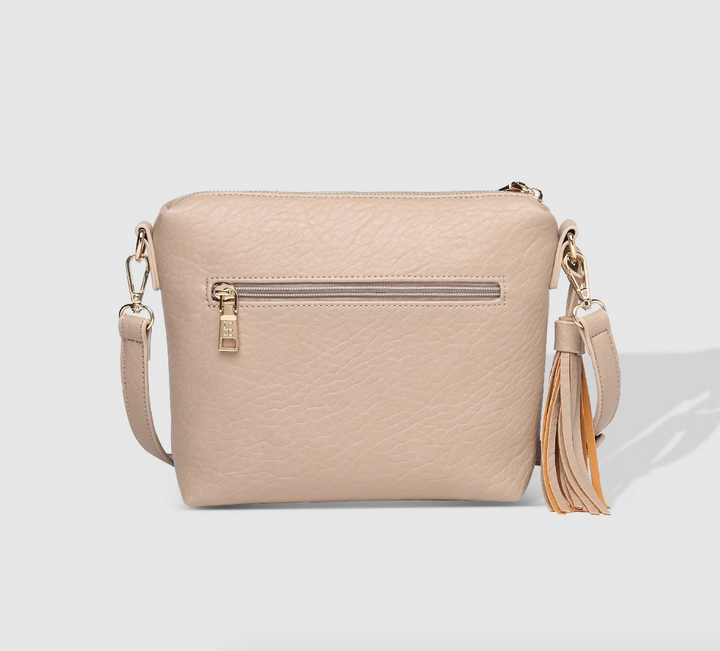 Kasey Textured Crossbody Bag, Putty