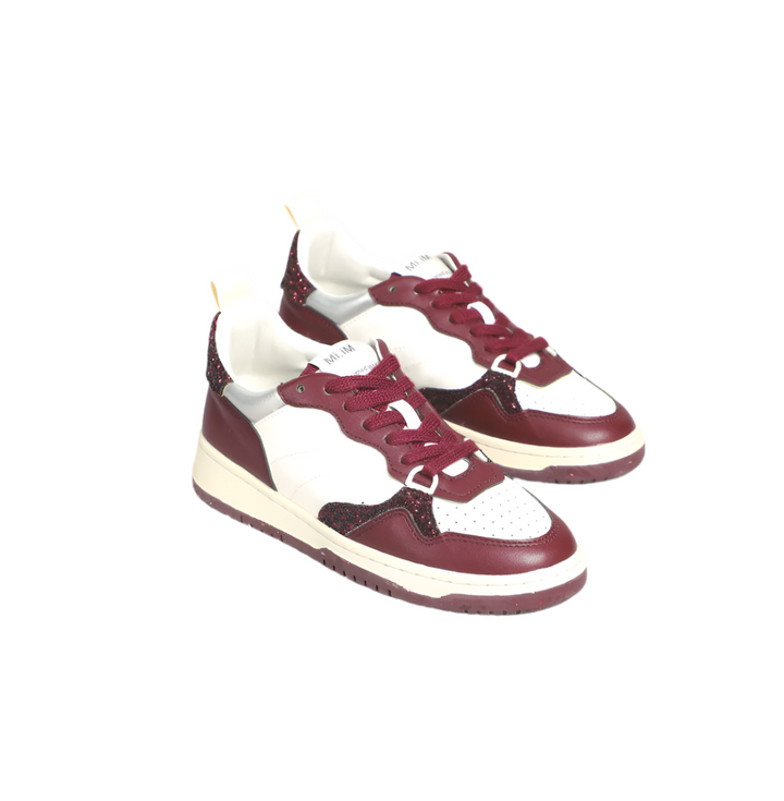 Paige Sneakers, Maroon Glitter