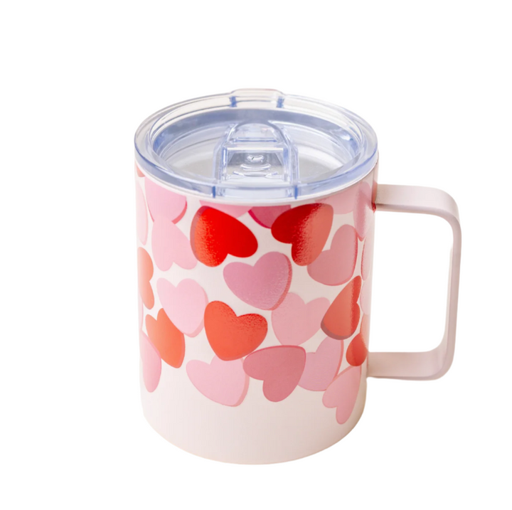 14oz Insulated Mug, Blushing Hearts