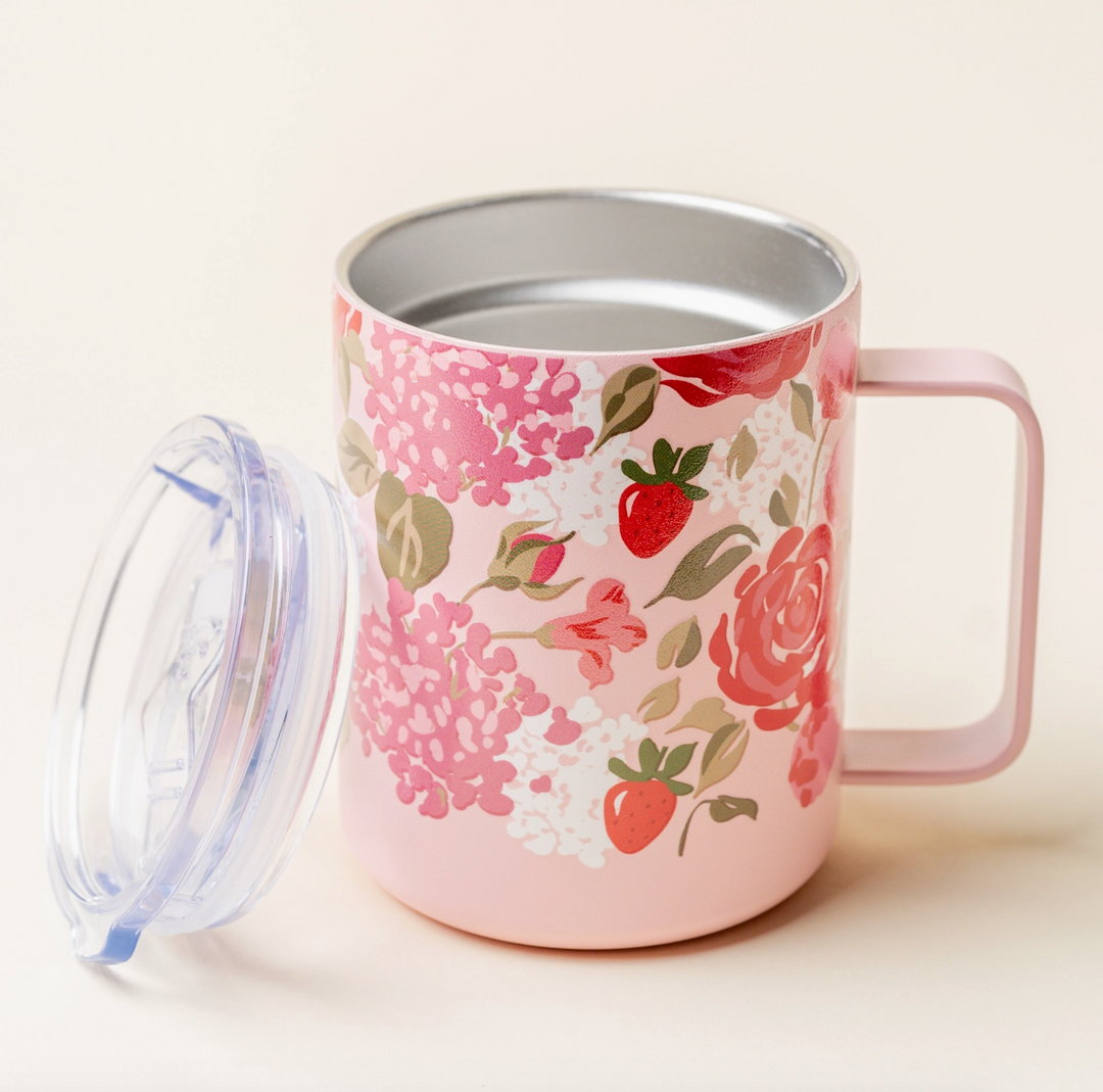 14oz Insulated Mug, Rose Garden