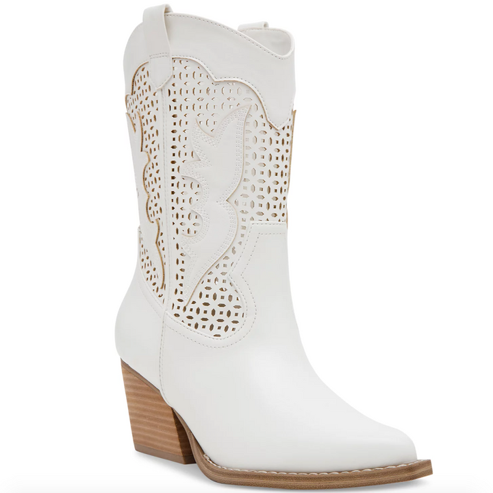 Allure Cut Out Booties, Ivory