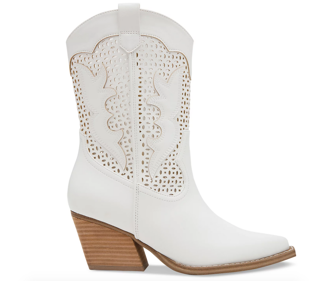 Allure Cut Out Booties, Ivory