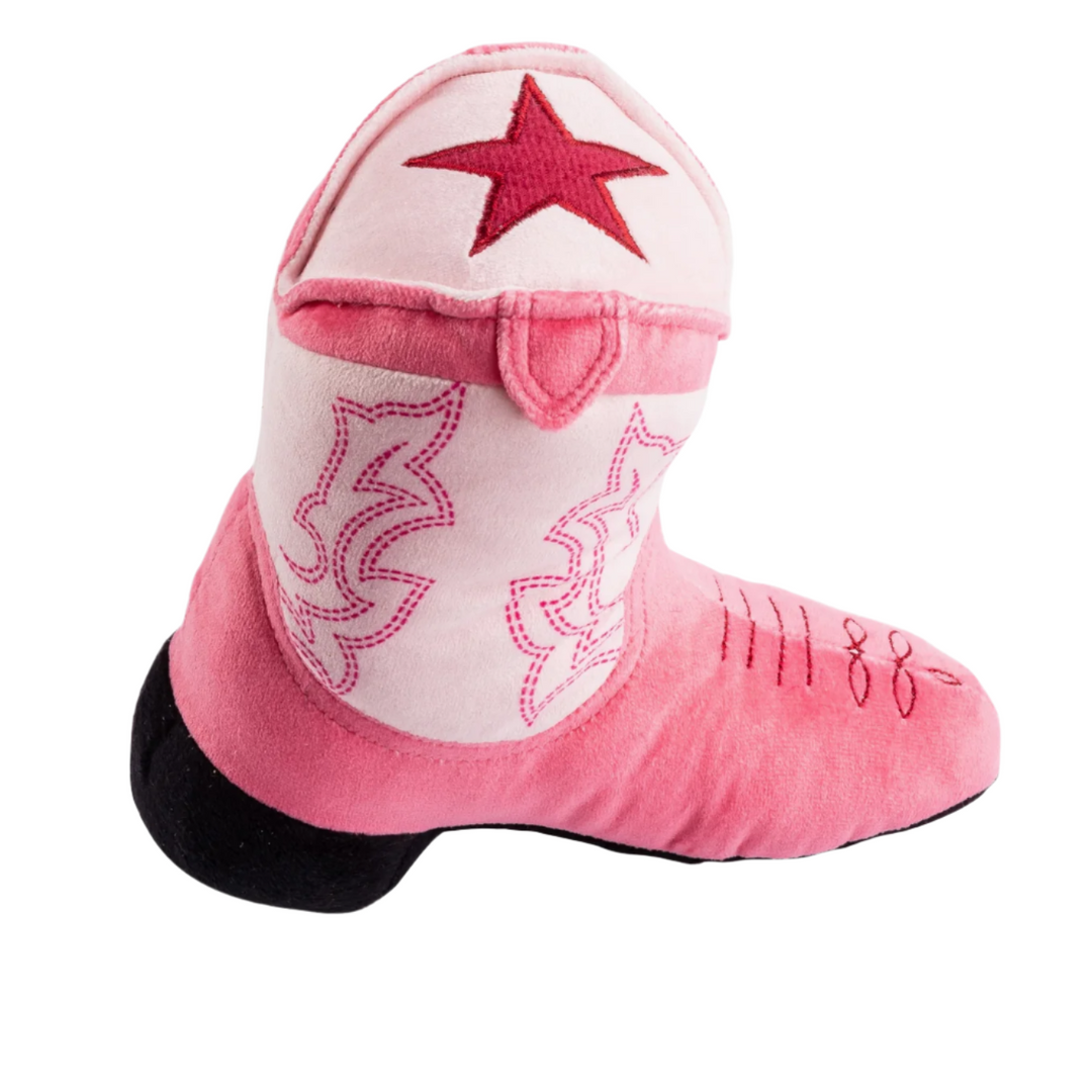 Pink Cowgirl Boot Dog Toy