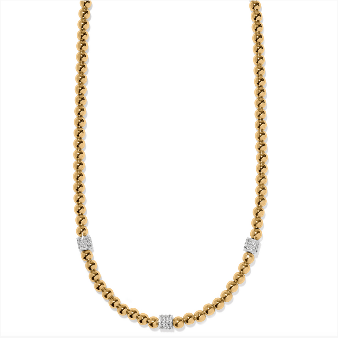 Meridian Petite Gold Beaded Necklace