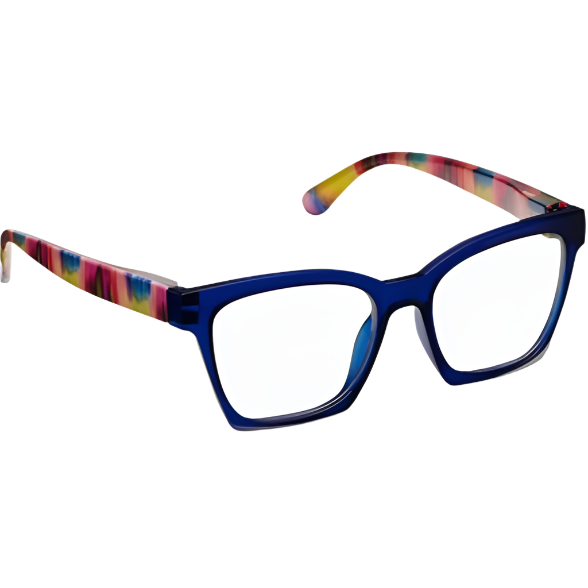 Maisie Glasses, Blue/Ikat