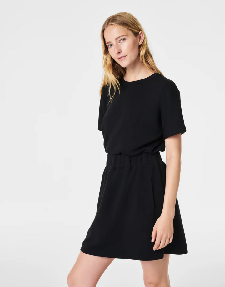 AirEssentials Cinched T-Shirt Dress, Very Black