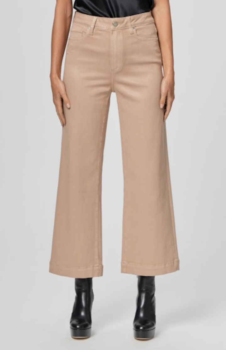 Anessa Wide Leg Jean, French Latte Luxe Coating