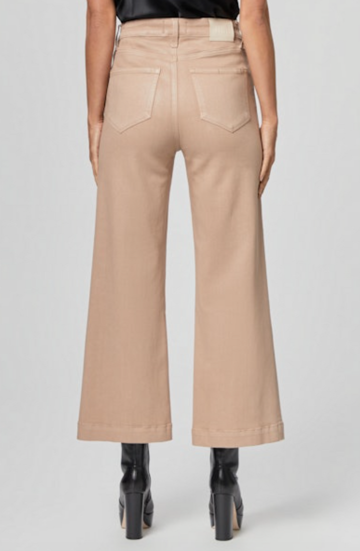 Anessa Wide Leg Jean, French Latte Luxe Coating