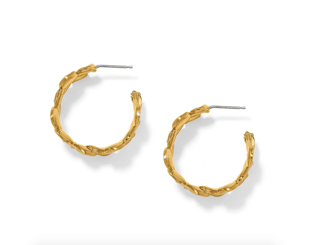 Everbloom Gold Petal Hoop Earrings