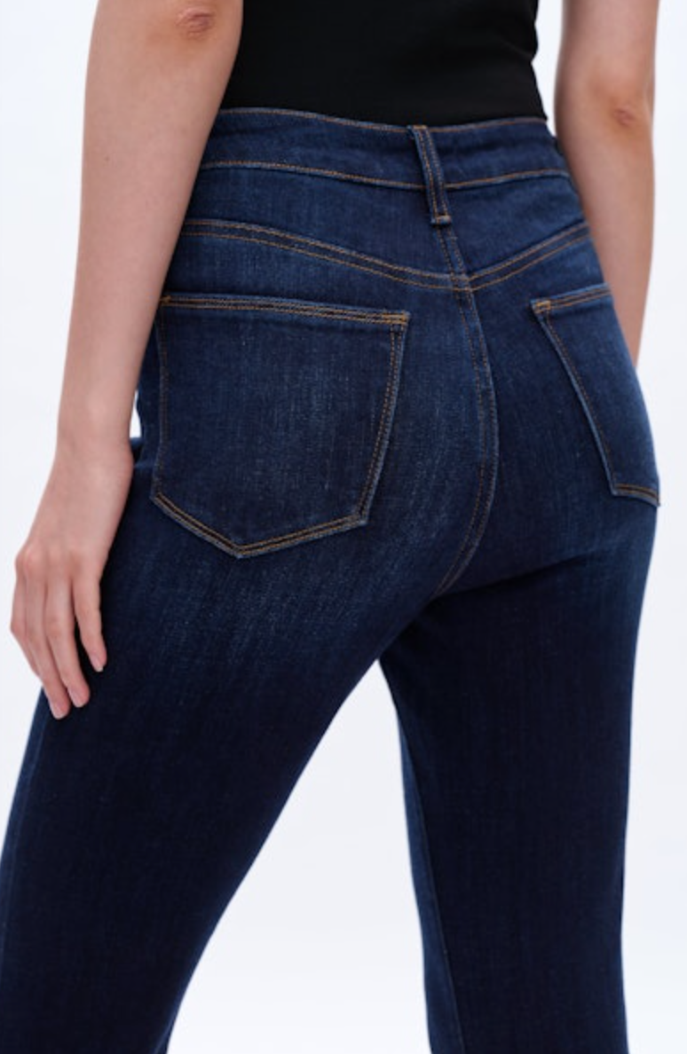 High Rise Flare Jeans, Dark Wash