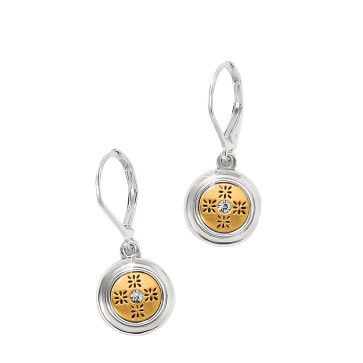 Mosaic Round Mini Leverback Earrings