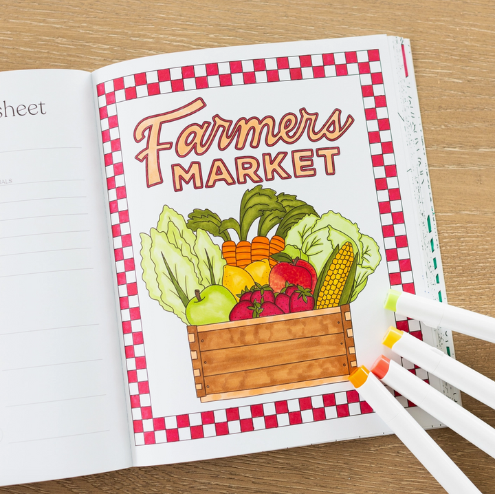 Farmers Market Coloring Book