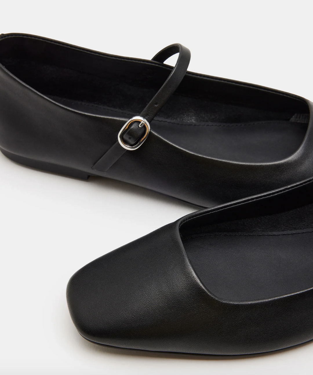 Maple Ballet Flat, Black Leather