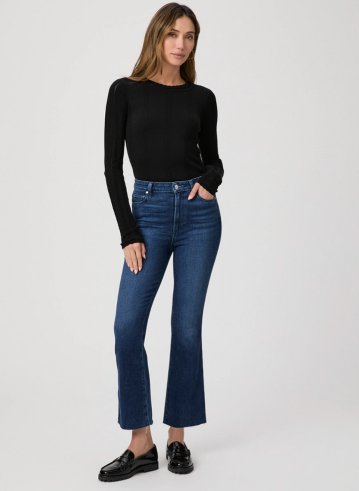 Claudine Raw Hem Jeans, Sail Away