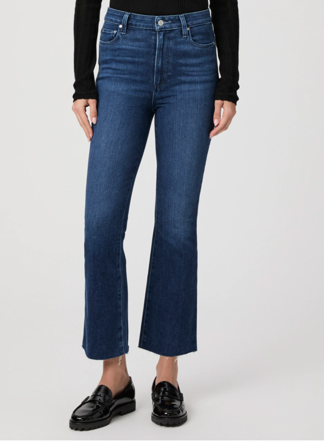 Claudine Raw Hem Jeans, Sail Away