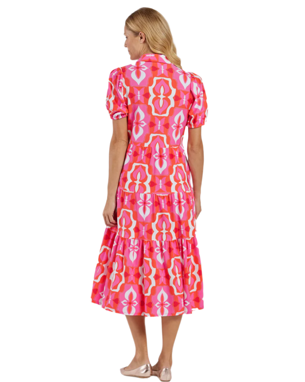 Portia Dress, Butterfly Tile Sorbet