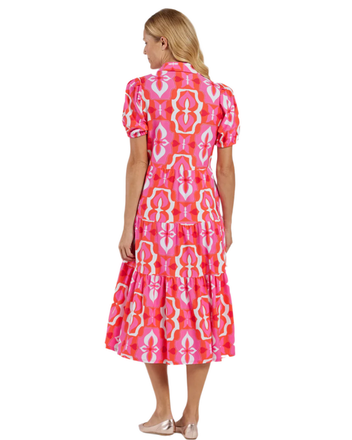 Portia Dress, Butterfly Tile Sorbet