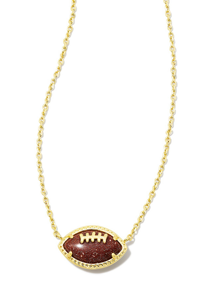 Football Gold Short Pendant Necklace