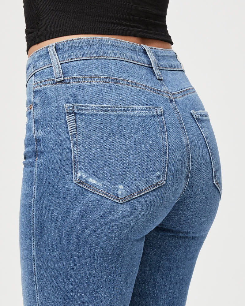 High Rise Laurel Canyon Flare Jeans, Rock Show Distressed