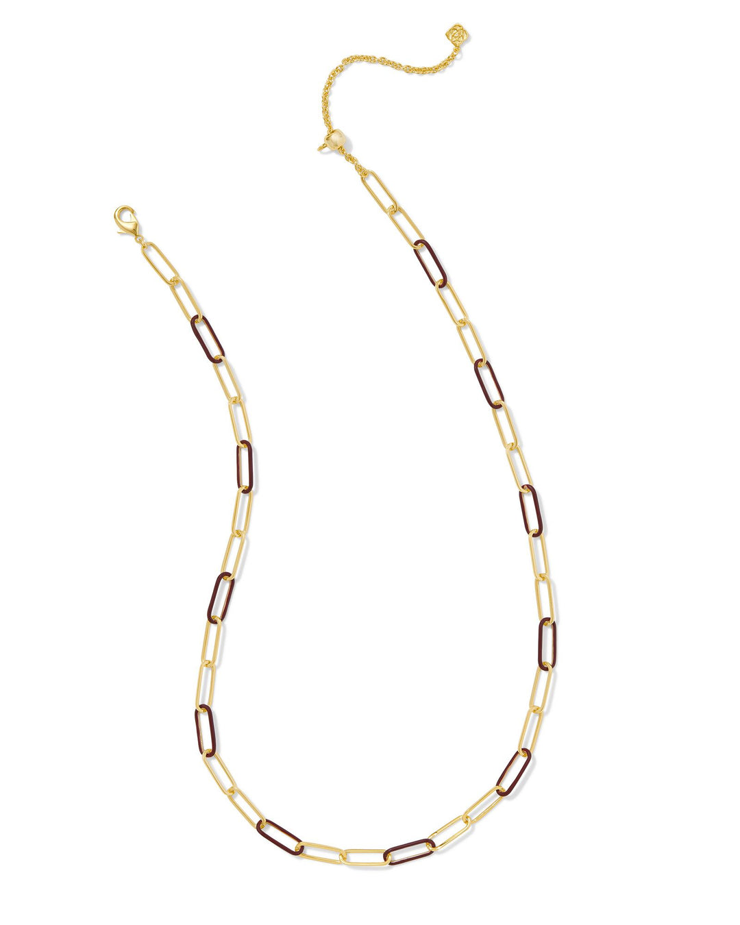 Ainsley Gold Convertible Chain Necklace, Burgundy