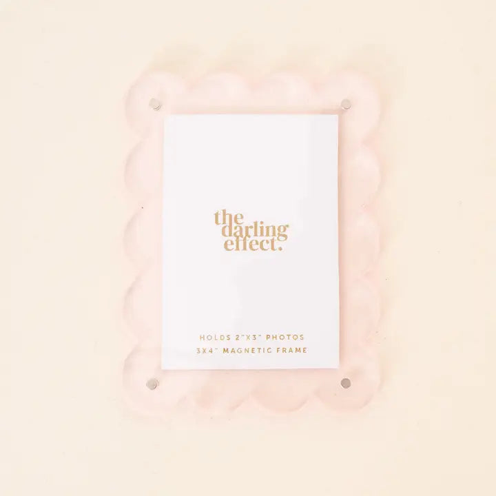 Mini Acrylic Picture Frame Magnet, Pale Pink